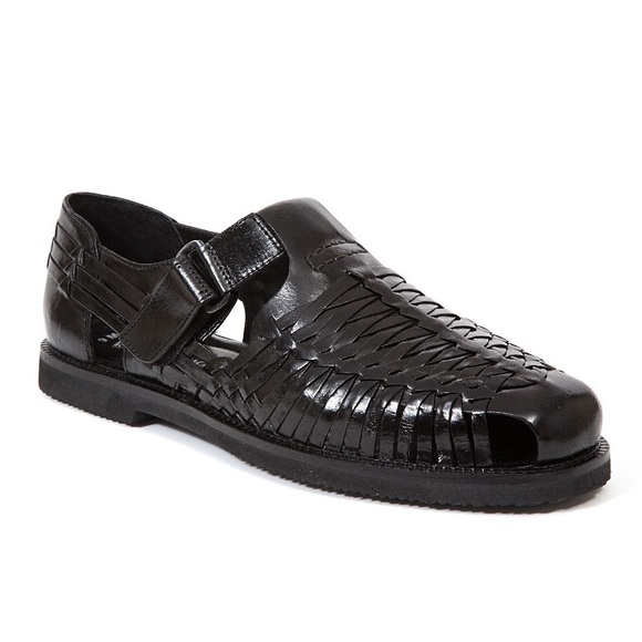 NWT Deer Stags Men's Bamboo2 Comfort Huarache Sandal in Black Size 11.5